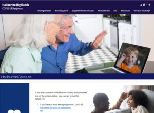 Screen shot of the Haliburton Cares Website